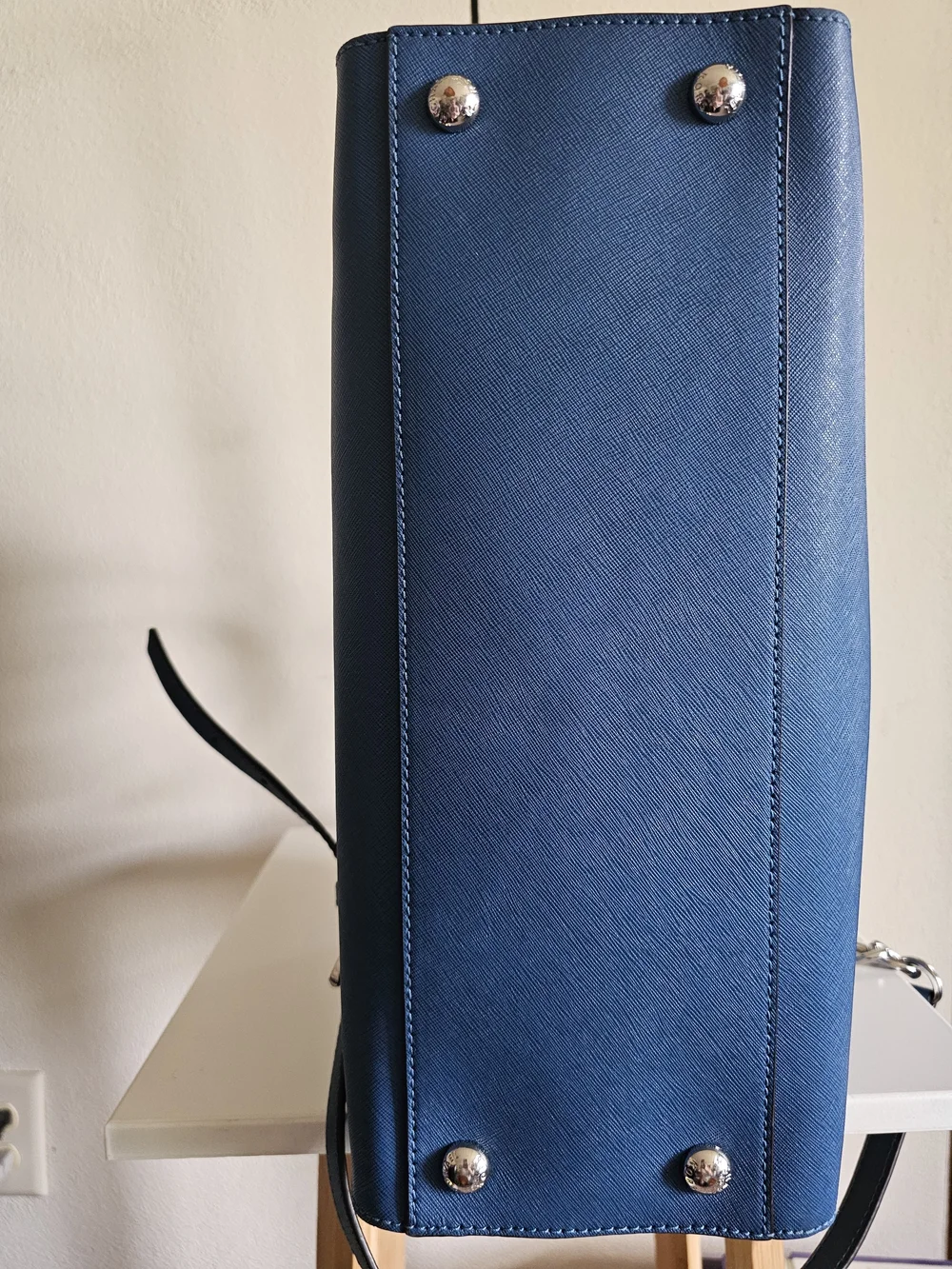 Michael Kors Royal Blue Saffiano Satchel with Gold Hardware - Picture 5 of 10